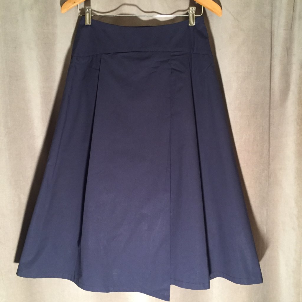 Midi Blue Cotton Skirt